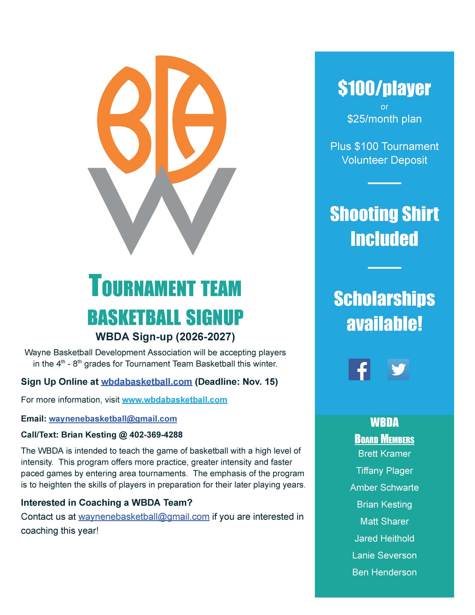 2026-27 Player Signups